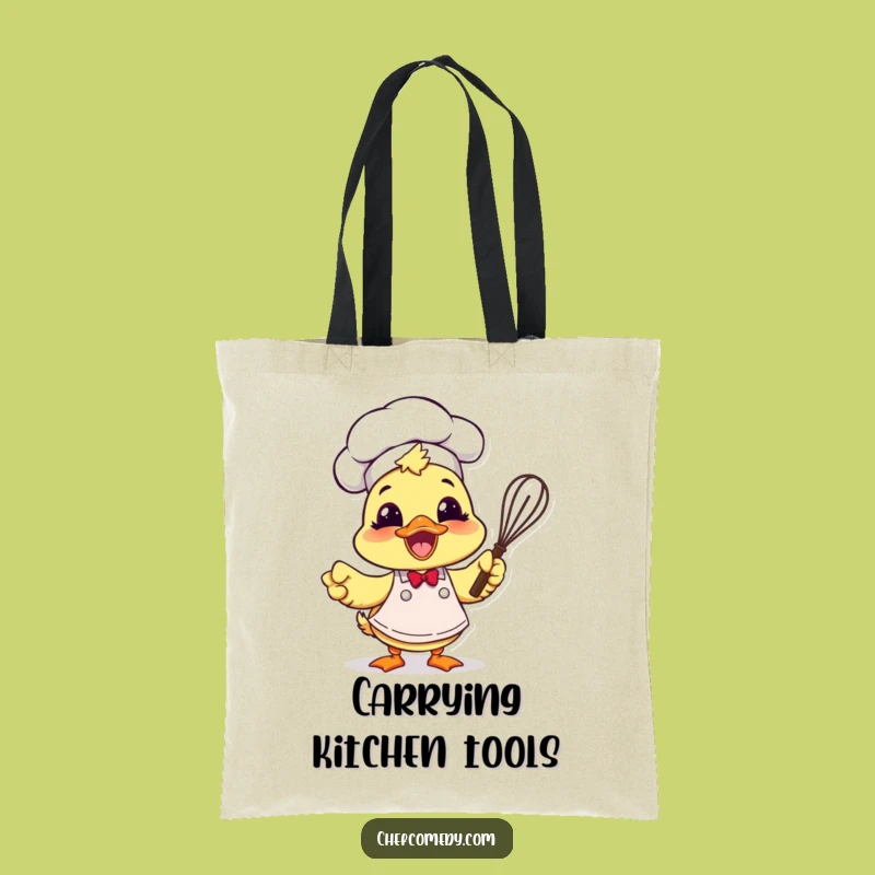 Funny Duck Chef Tote Bag - Carry Your Baking Gear with Style