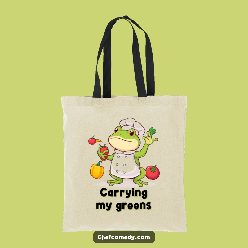 Funny Frog Chef Tote Bag: Carry Your Produce & Personality with Style