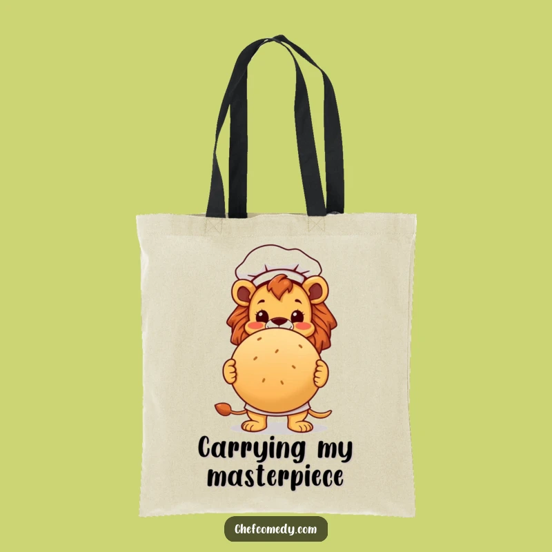 Funny Lion Chef Tote Bag: Carry Your Goods with This Hilarious Baker, Great Gift