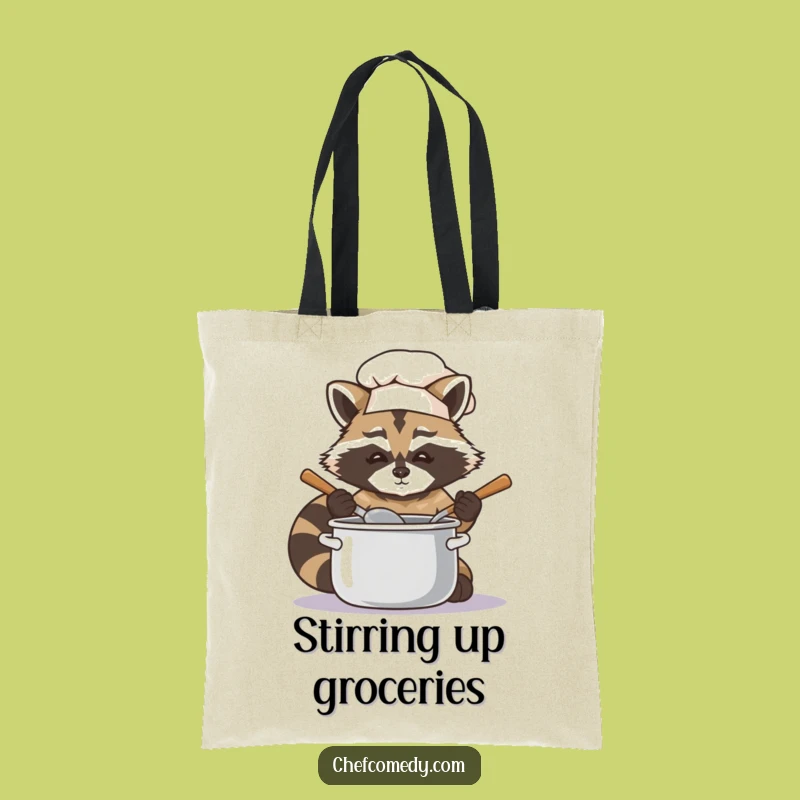 Funny Raccoon Chef Tote Bag: Carry Your Kitchen Essentials with Humor